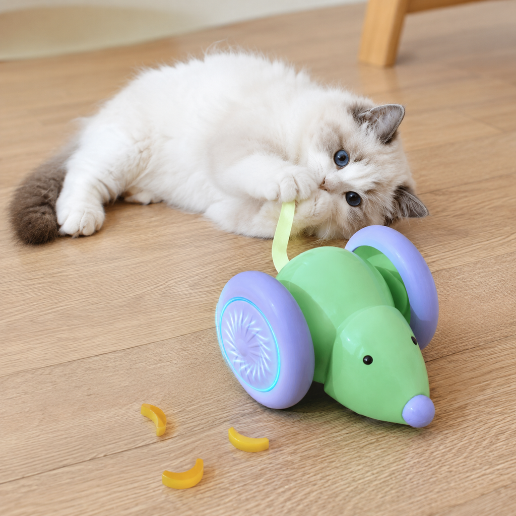 Chat Noir Paris™ Souris électrique interactive pour chat