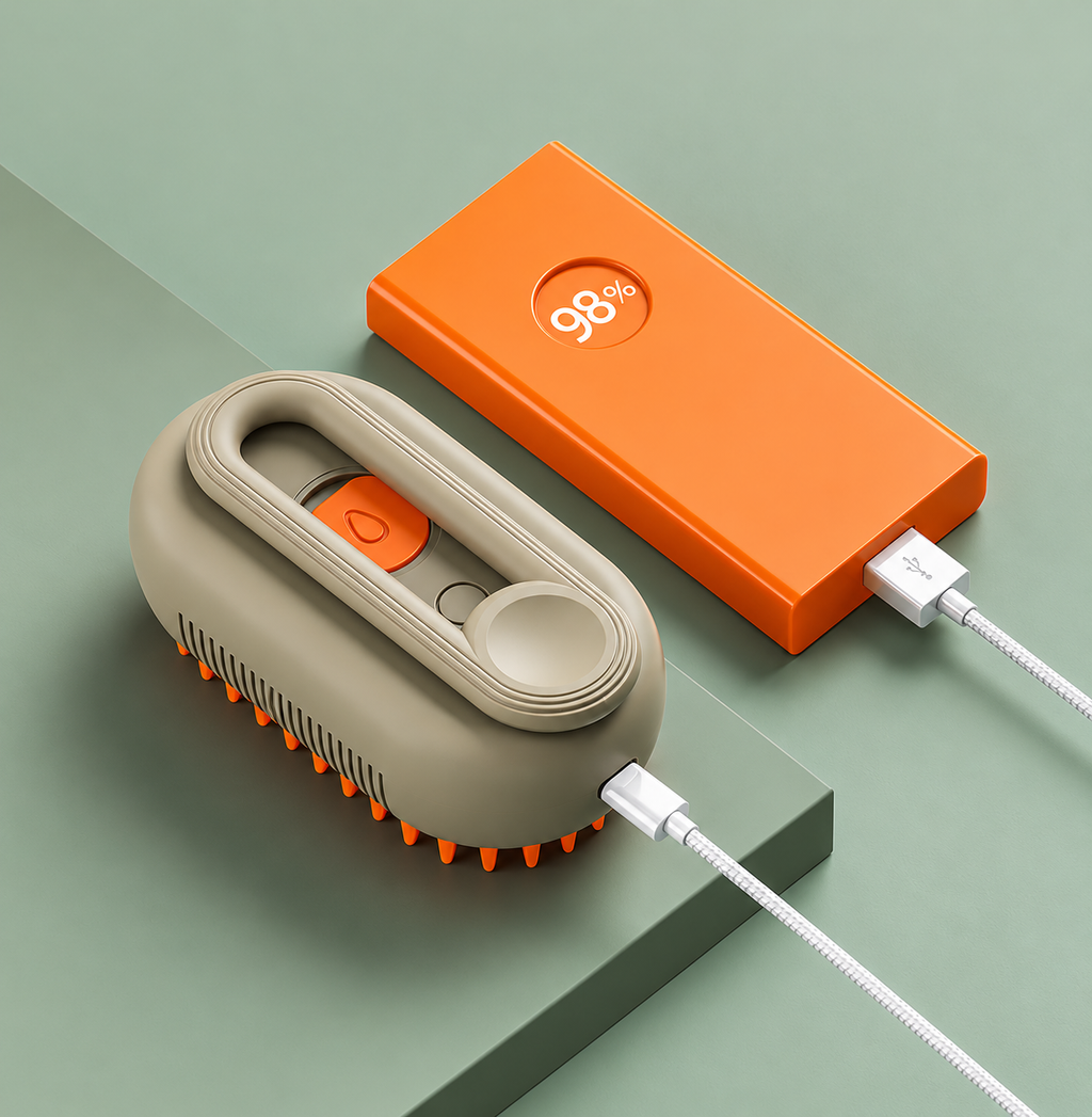 Brosse électrique vapeur pour chiens et chats 3 en 1
