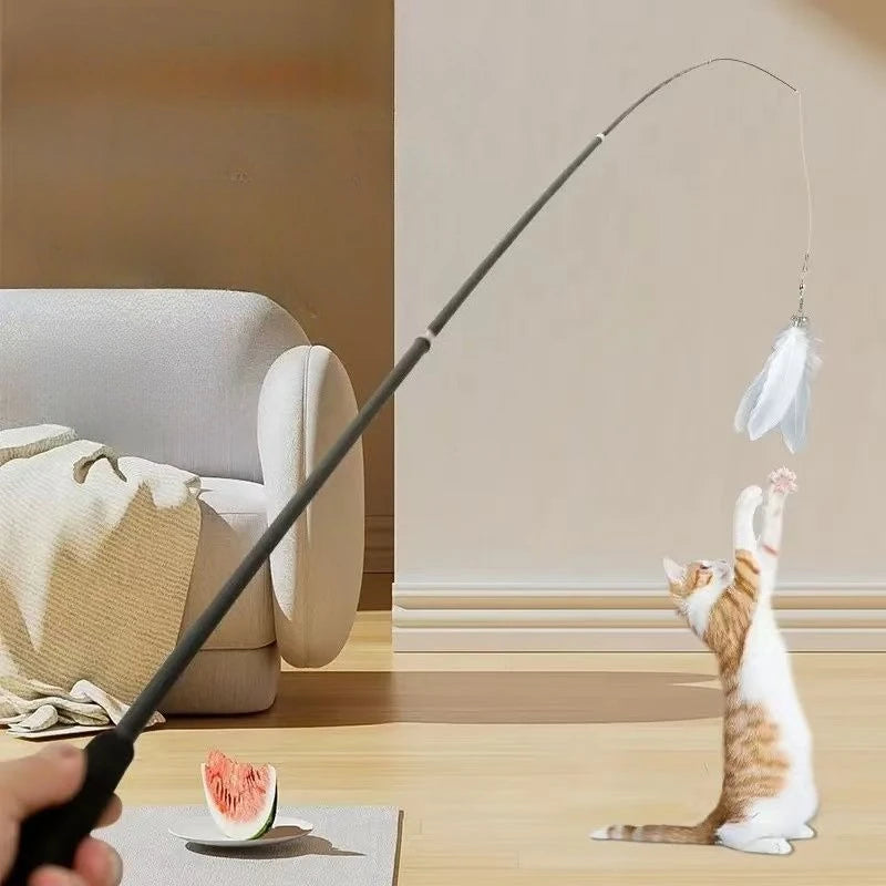 Félino Canne à Plumes Télescopique pour Chat