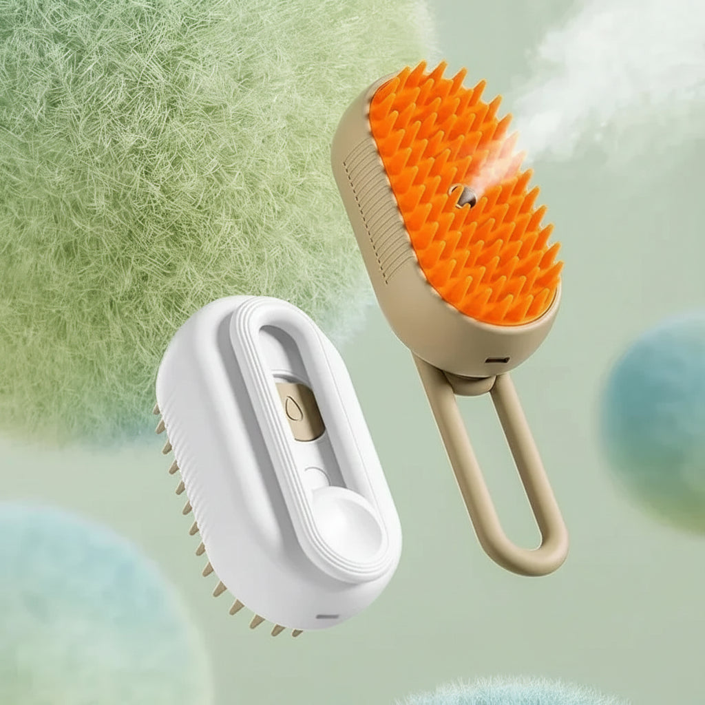 Brosse électrique vapeur pour chiens et chats 3 en 1