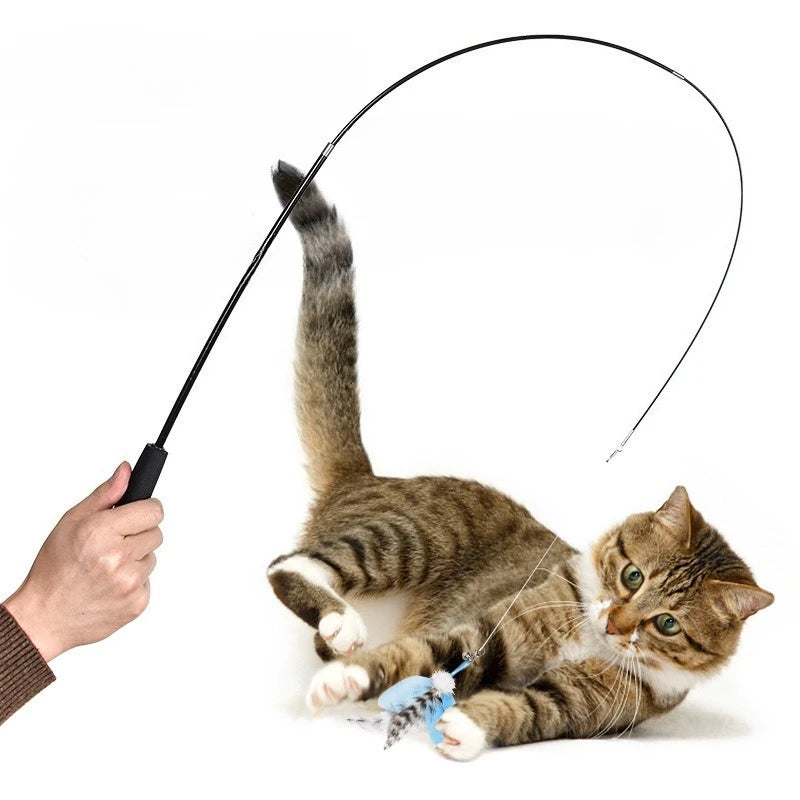 Félino Canne à Plumes Télescopique pour Chat