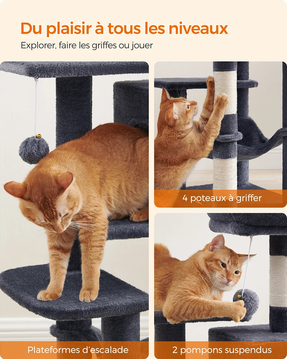 Belle Patte Paris™ Arbre à chat premium 112 cm