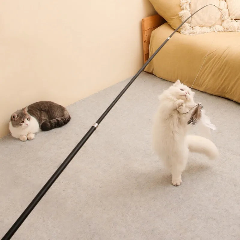 Félino Canne à Plumes Télescopique pour Chat