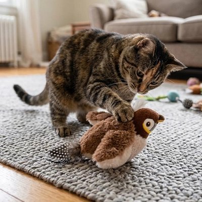 Pluméo™ Oiseau Interactif Rechargeable pour Cha